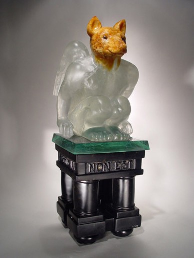 Magrit M. Toth Difficult to Reach Heaven from the Earth, 2004 Cast glass 25 1/2 x 11 x 9 inches L2015.118