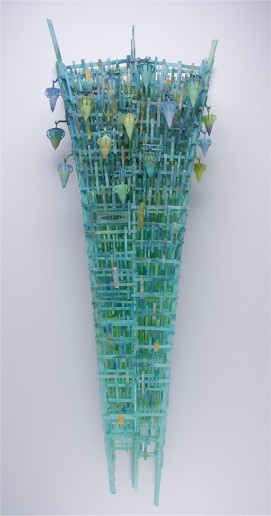 Jay Musler Exotic Land of Forgiven, 2001 Assembled and painted glass, lamp worked 43 1/2 x 23 1/2 x 4 inches L2015.91