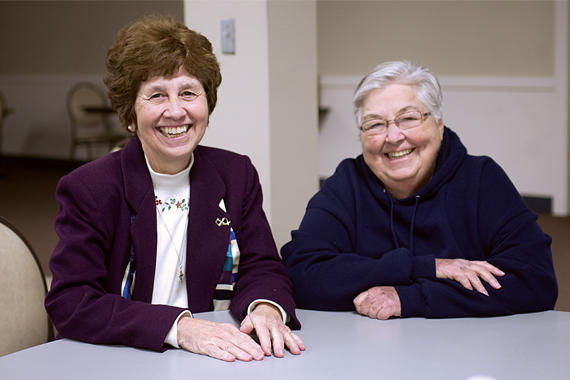 Sister Carol Weber (left) and Sister Judy Blake began the N.E.W. Life Center in 2002