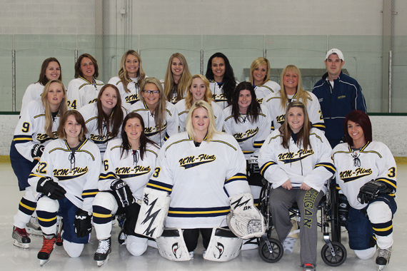 The U of M-Flint Women’s Hockey Team is coached by Brian Ward, who says that the girls are hoping to eventually join the ACHA: American Collegiate Hockey Association within the next two years.