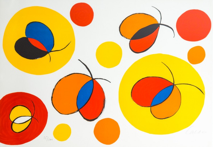 Lithograph, Alexander Calder, Nostalgic Flight, 20th Century