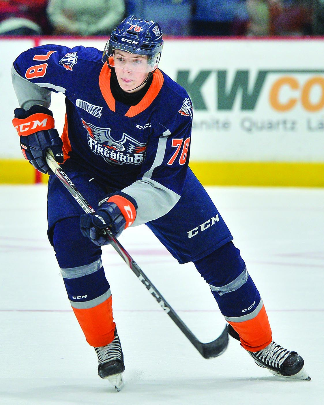 Brennan Othmann of the Flint Firebirds. Photo by Terry Wilson /